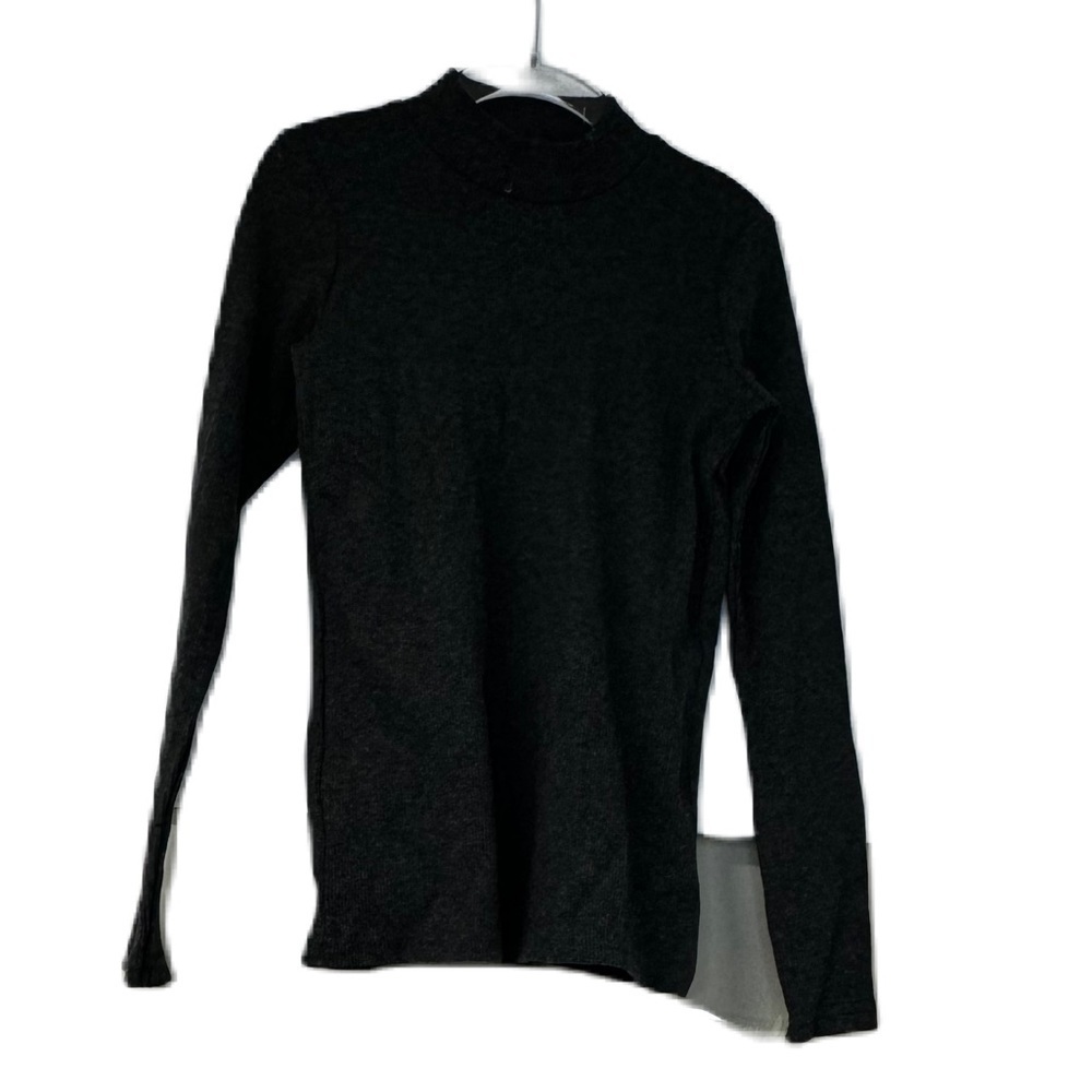 Lil Legs girls sz 8 gray turtleneck ribbed casual winter cotton elastic top